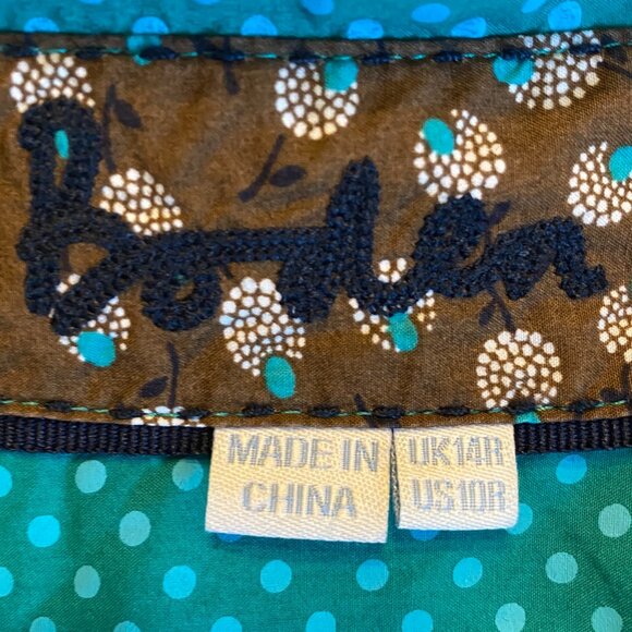 Boden Polka Dot Button Down Shirt Cotton Flip Contrast Cuff Tailored Colorful-10 - Picture 12 of 15